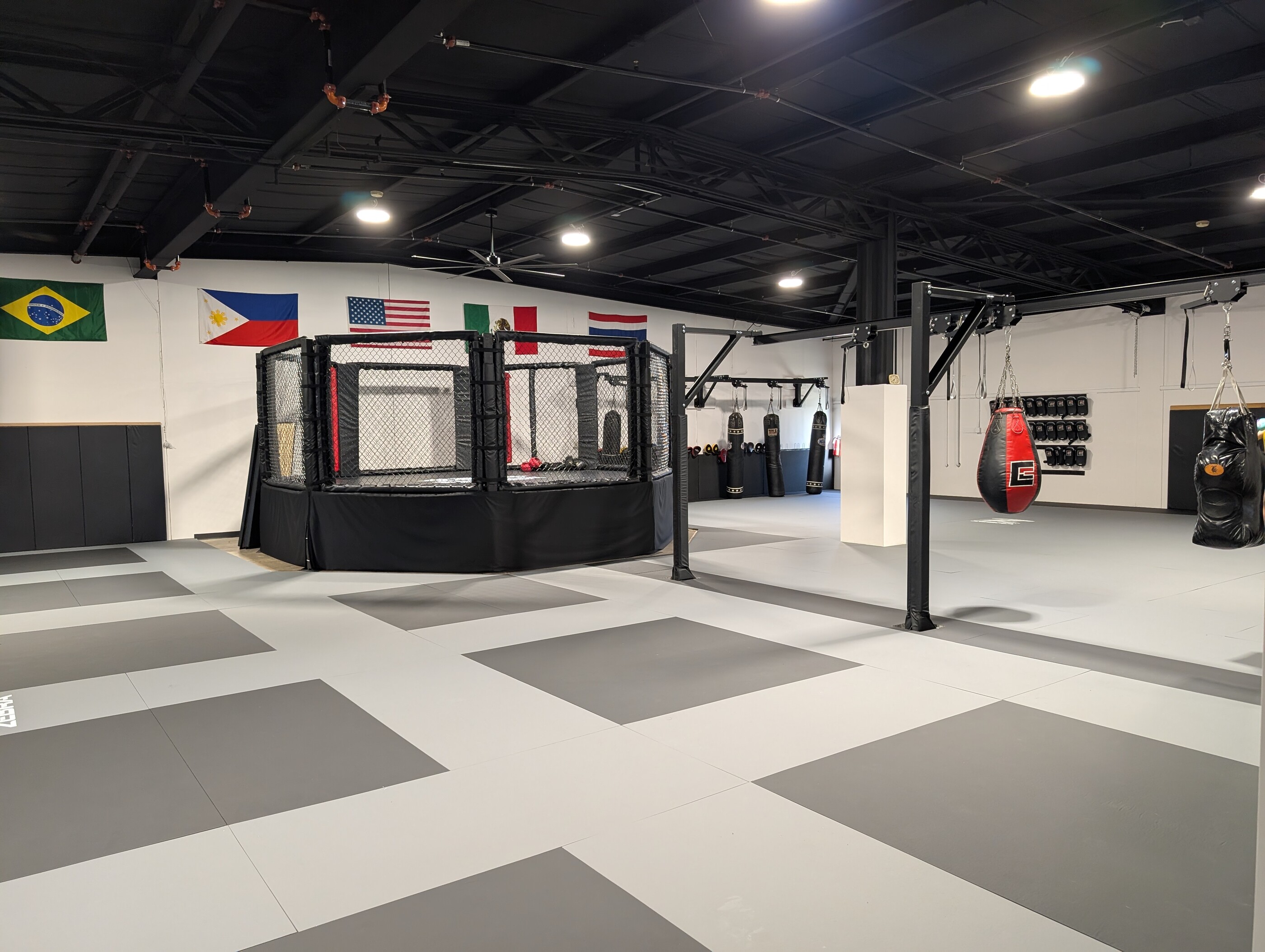 Training floor at Wolf Pack Combat Academy in Madison